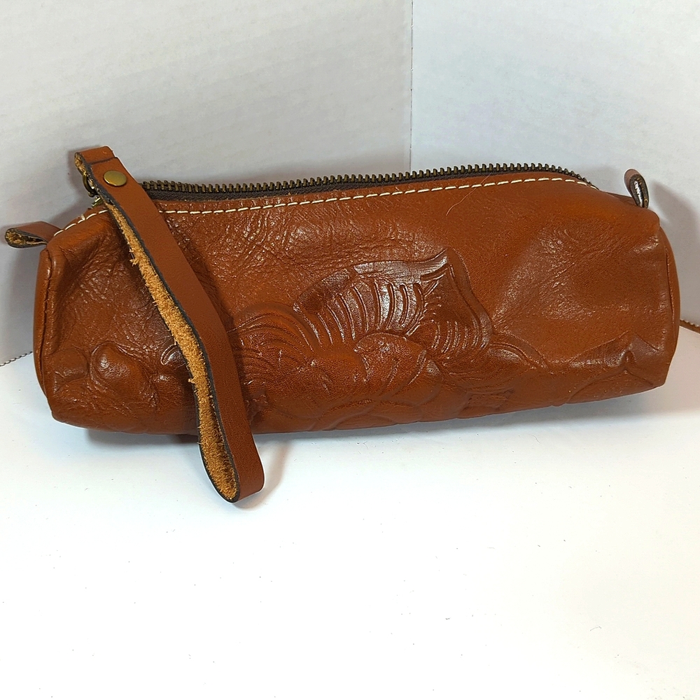 Patricia Nash Oblong Wristlet Embossed Leather Case